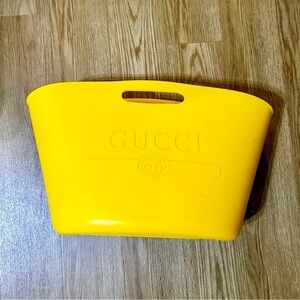 GUCCI Rosso Rubber Bucket Tote Bag